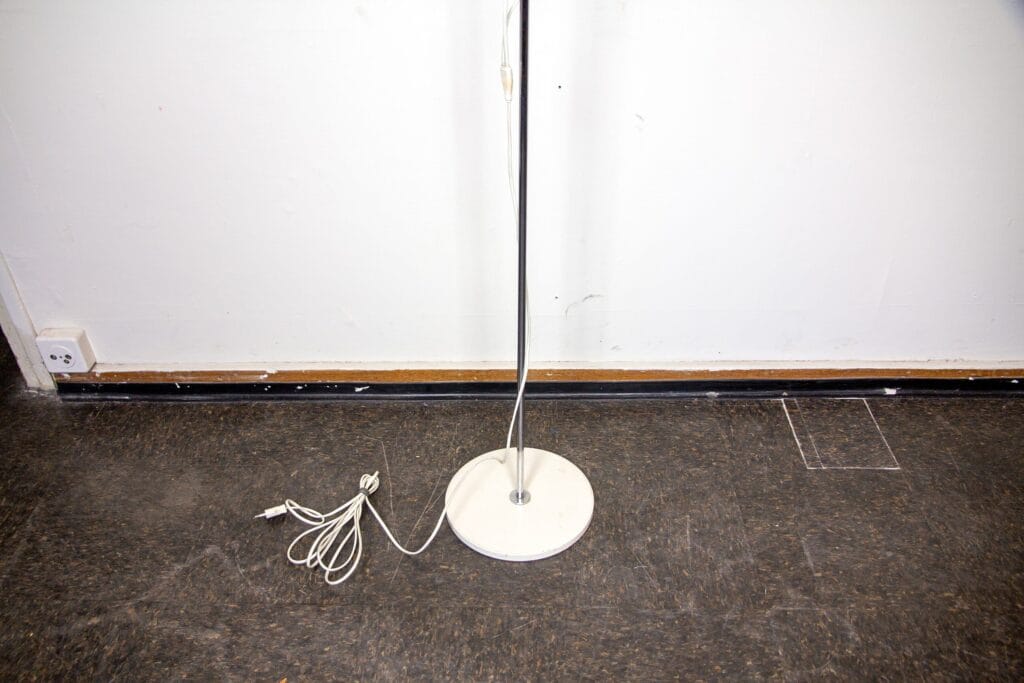 Stehlampe Weiss mit zwei Spots