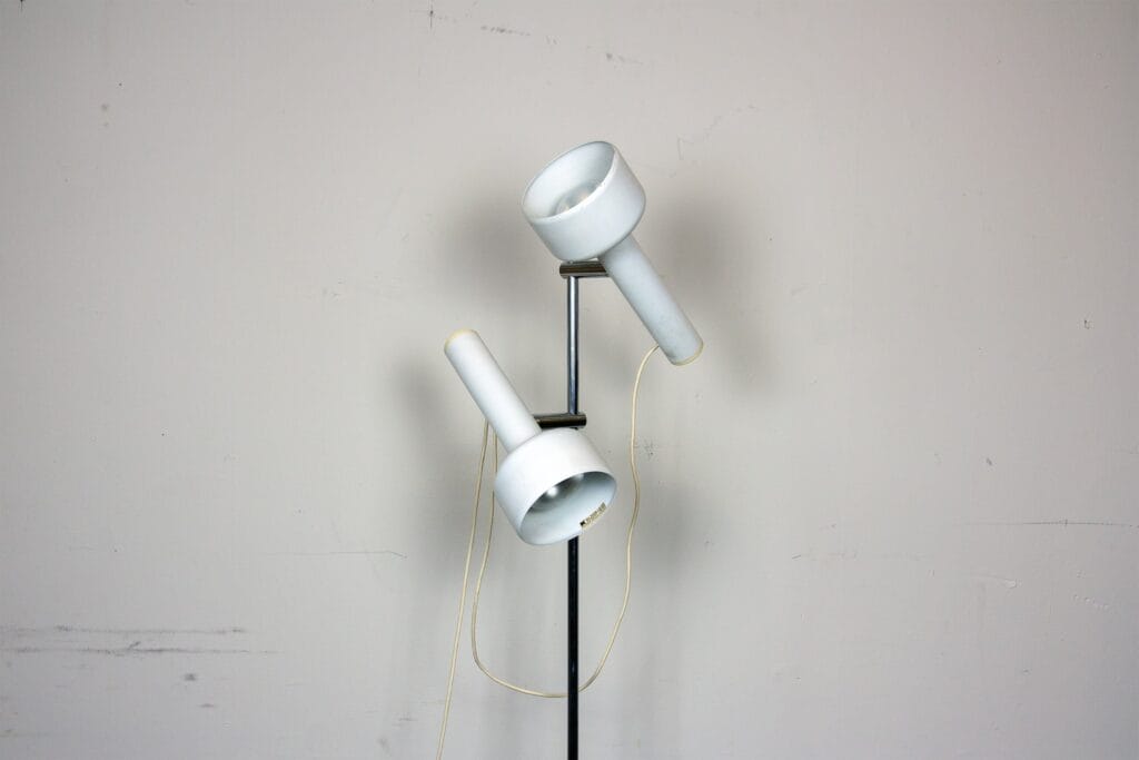 Lampadaire avec 2 spots Blanc